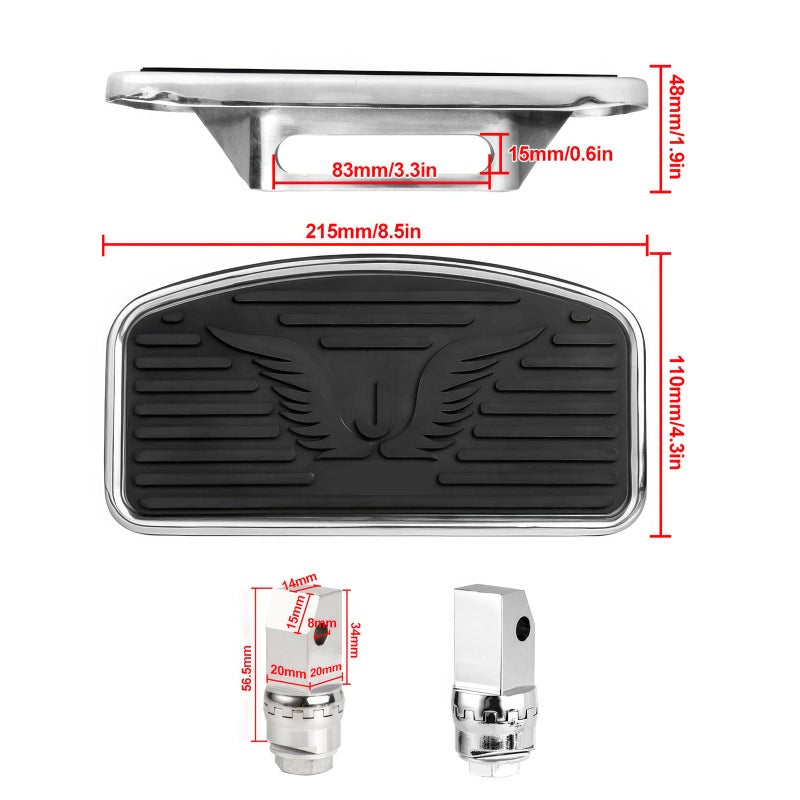 Drytuns Adjustable Rear Floorboards for Honda Magna 250 750 VTX 1300 1800 Shadow 750 Passenger Foot Pegs for Yamaha V-Star 250 650 1100 1300 V-MAX Foot Padels for Suzuki - Image 5